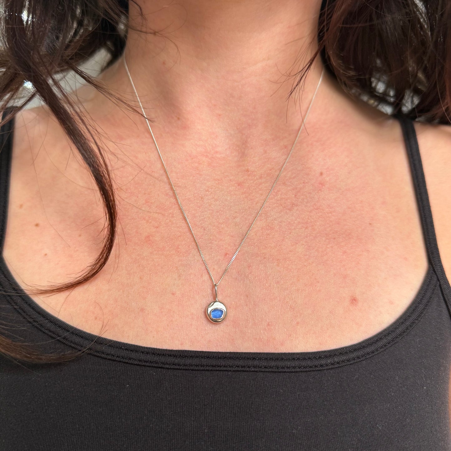 molten seaglass - cornflower blue