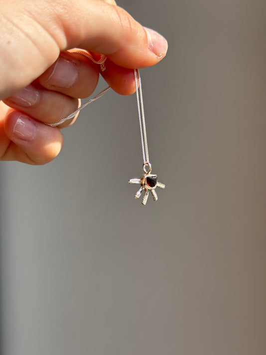 sunrise sea glass necklace