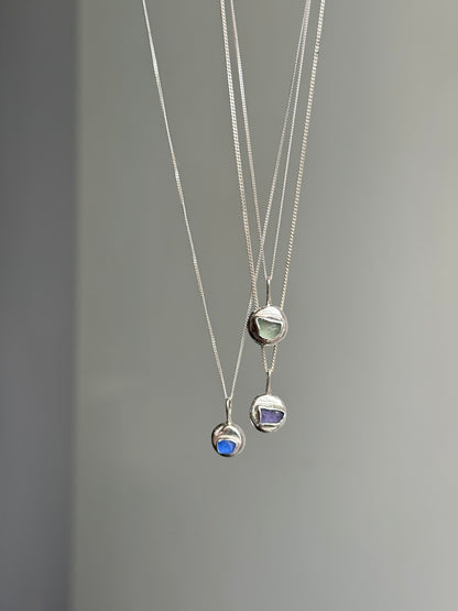 molten seaglass - cornflower blue