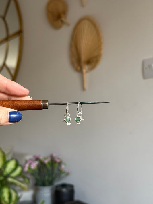 green seaglass hoops no.3
