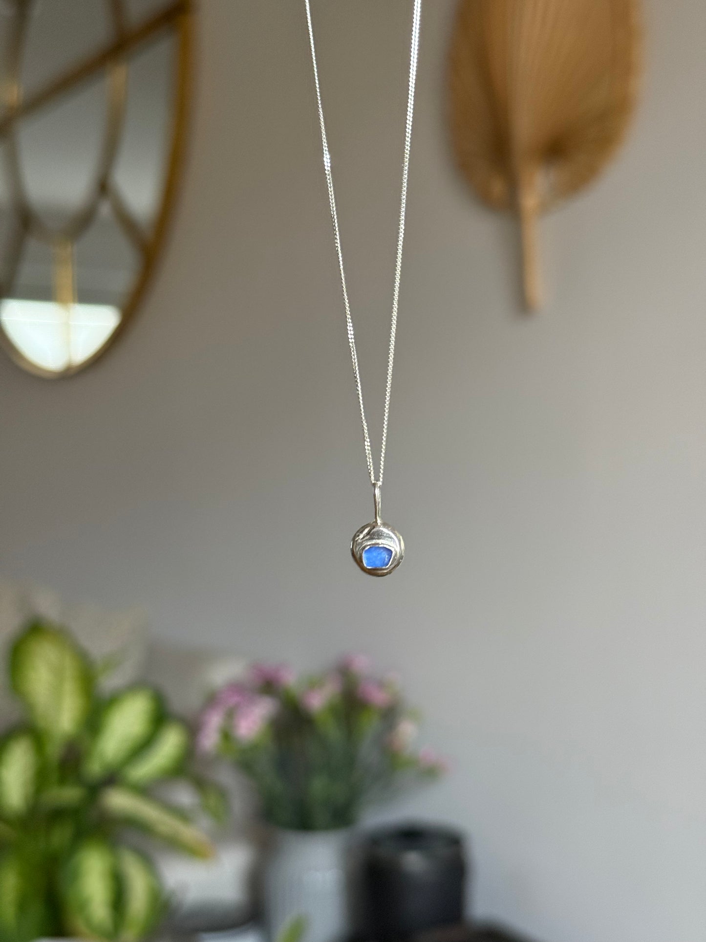 molten seaglass - cornflower blue