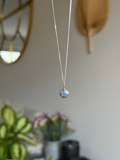 molten seaglass - cornflower blue