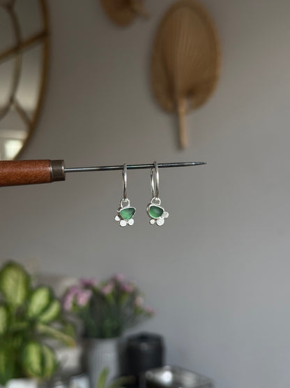green seaglass hoops no.2