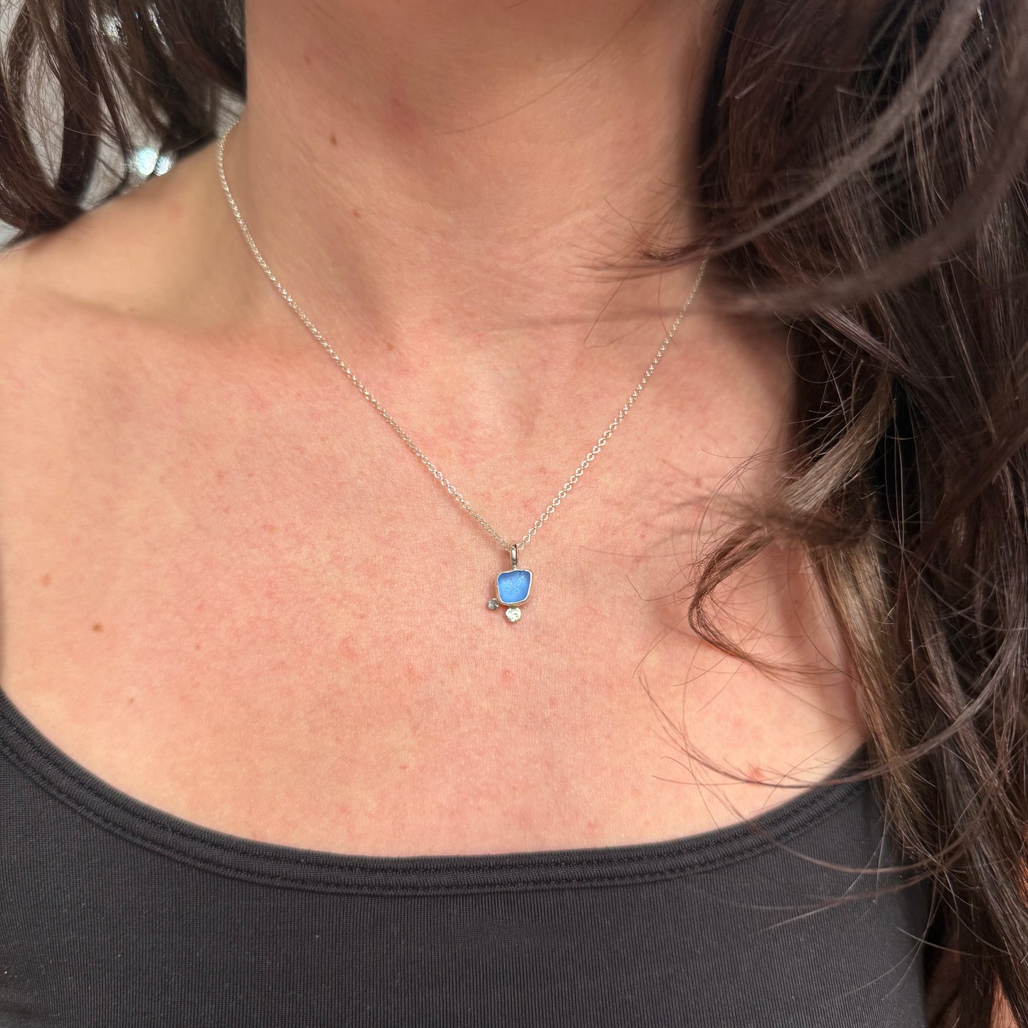 bloom seaglass pendant no.2