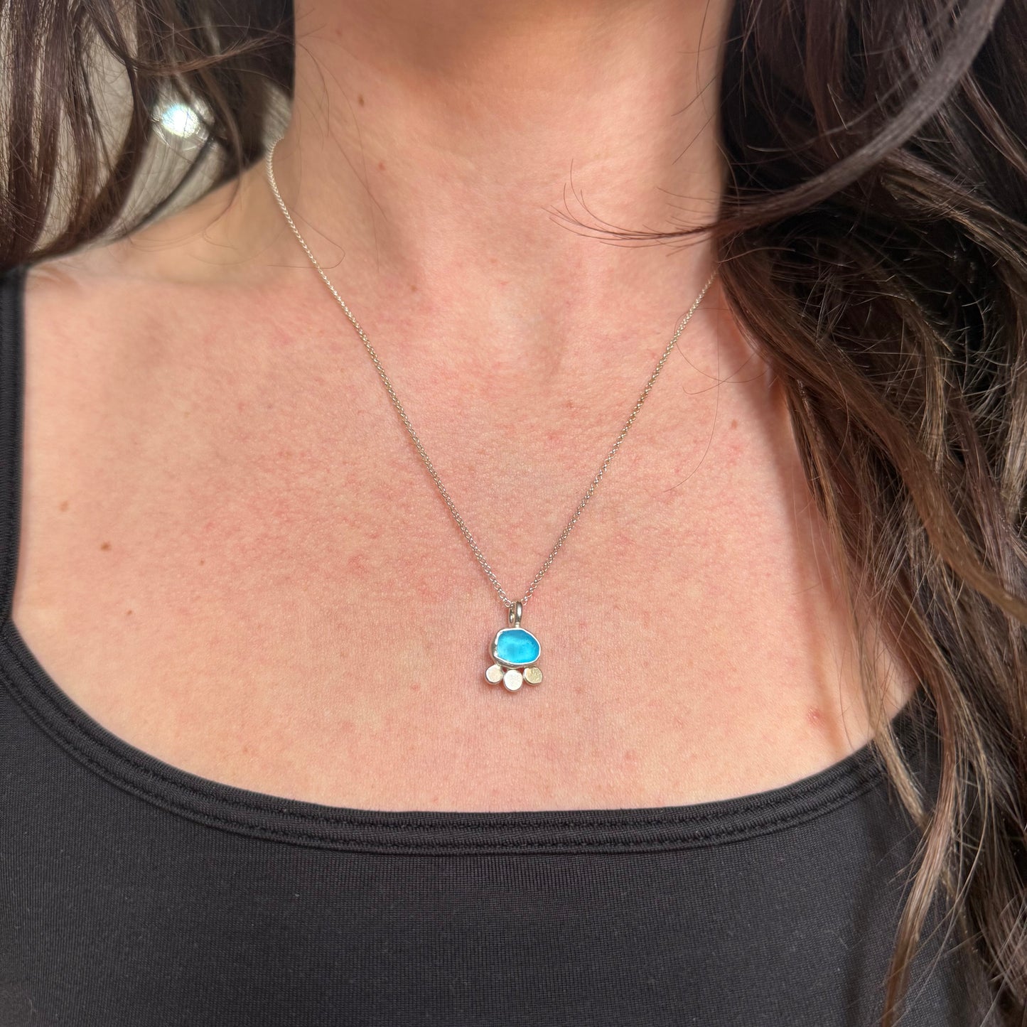 bloom seaglass pendant no.3