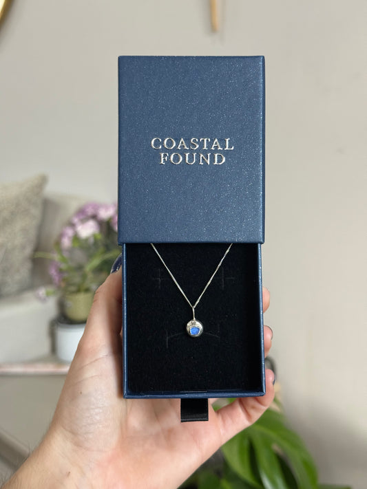 molten seaglass - cornflower blue
