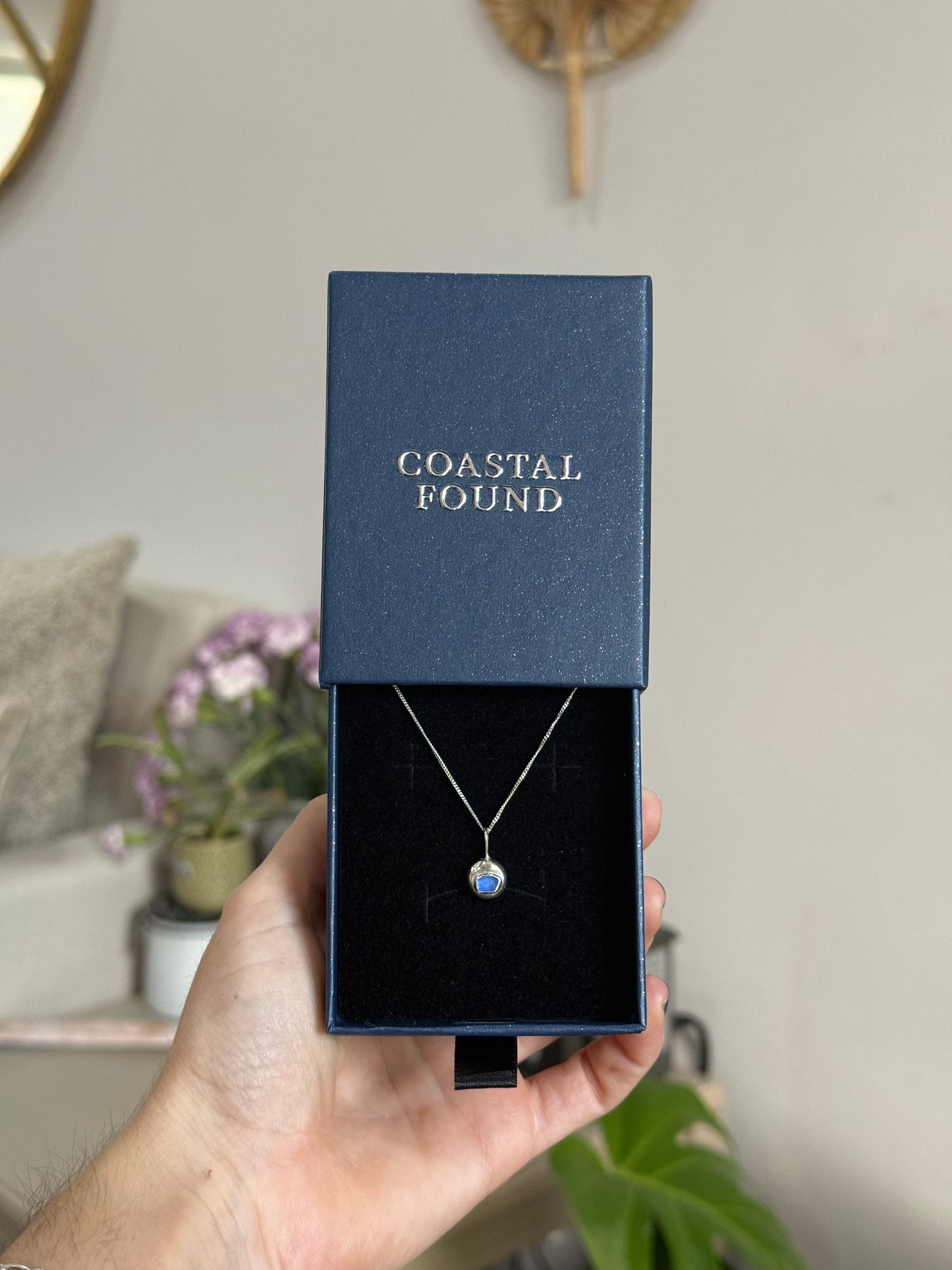 molten seaglass - cornflower blue