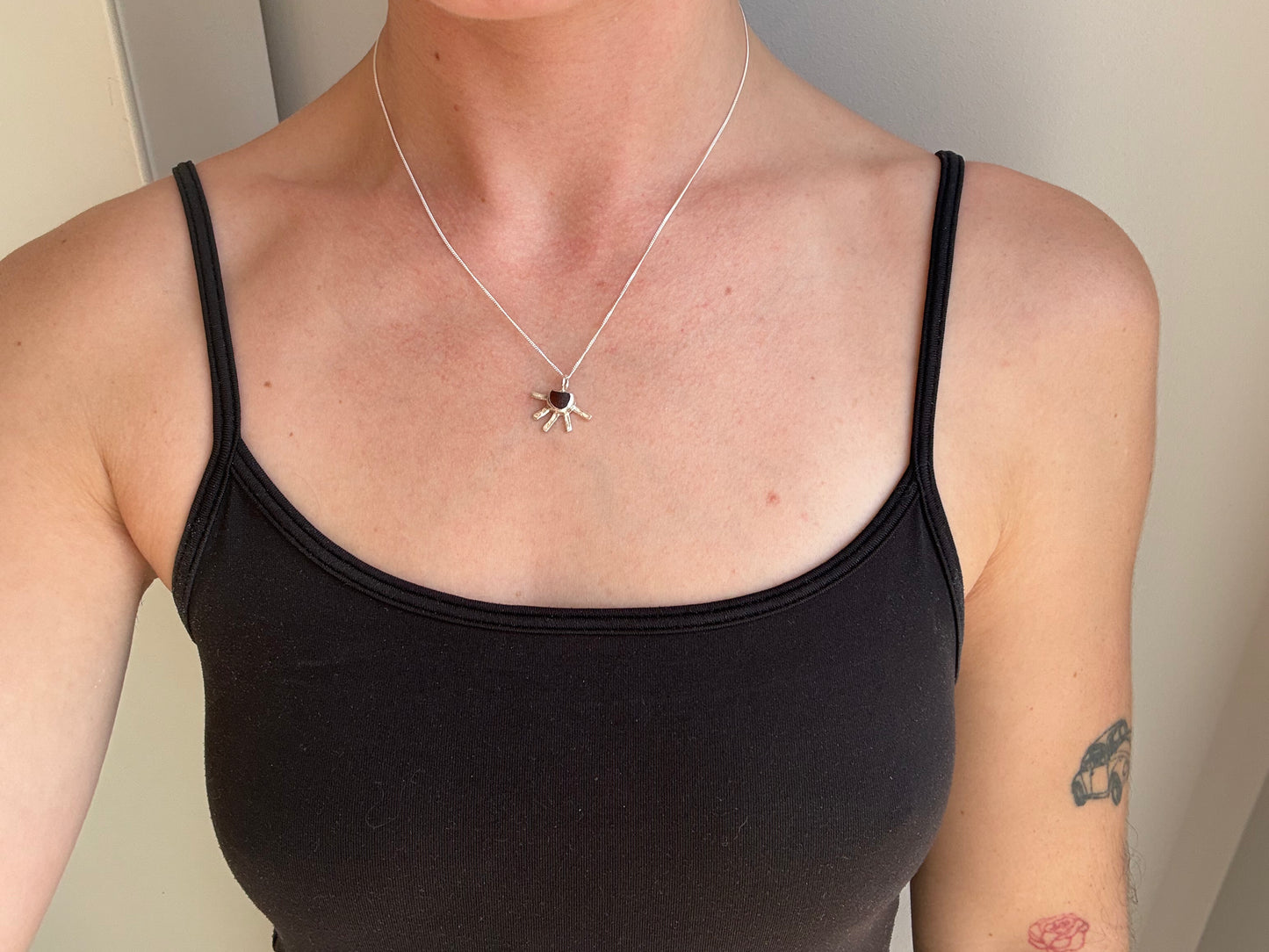 sunrise sea glass necklace