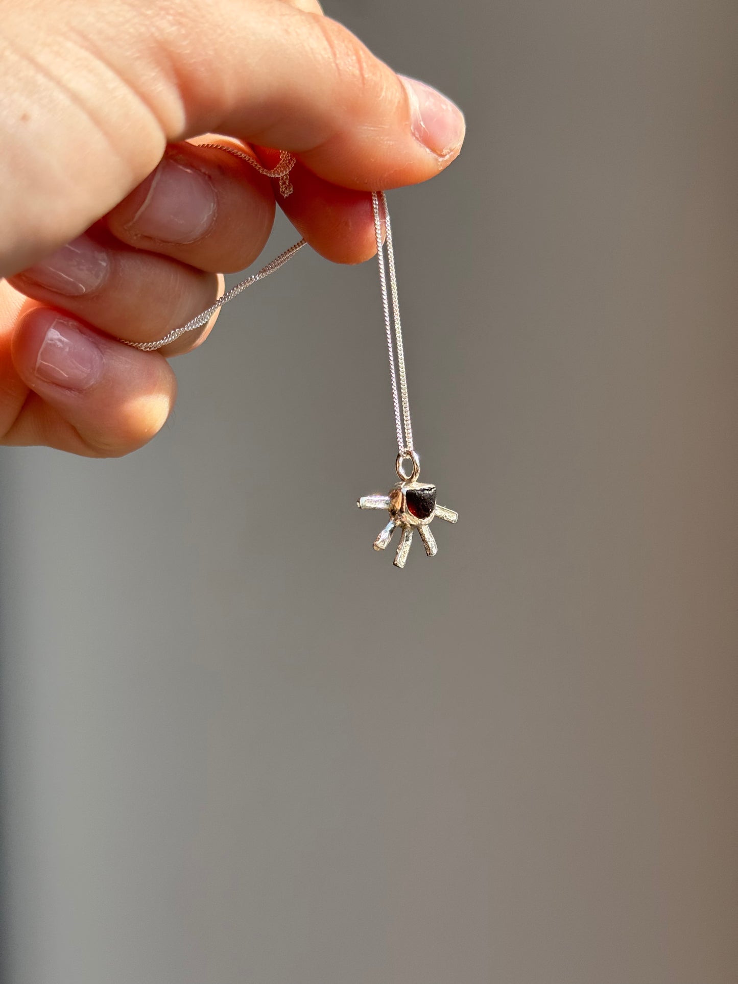 sunrise sea glass necklace