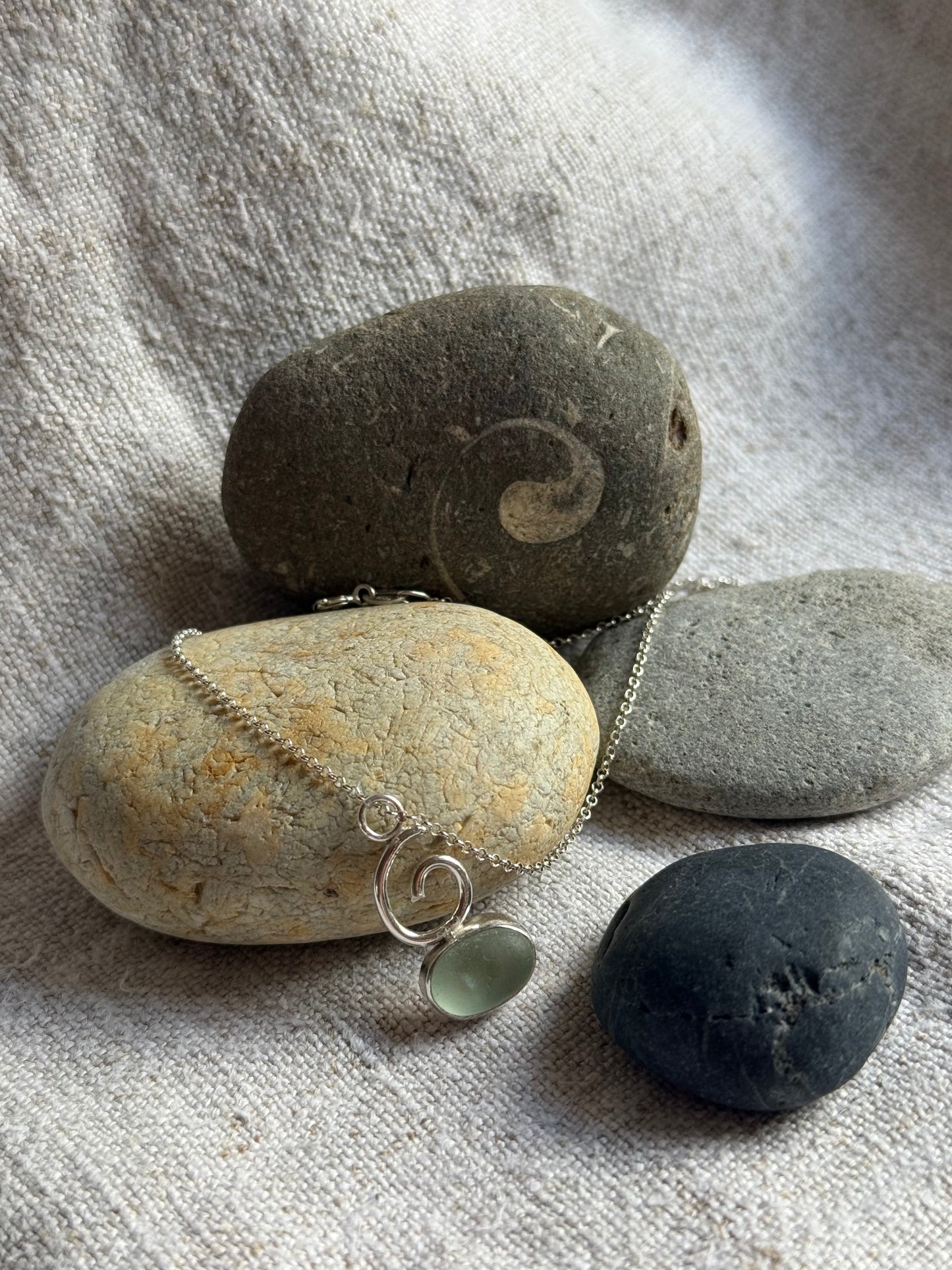 pebble spiral pendant