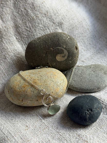 pebble spiral pendant