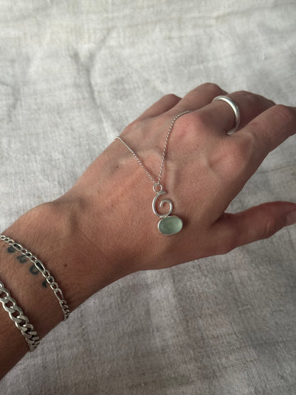 pebble spiral pendant