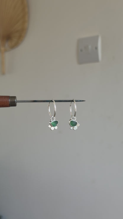 green seaglass hoops no.2