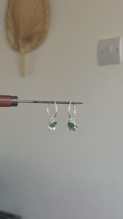 green seaglass hoops no.2
